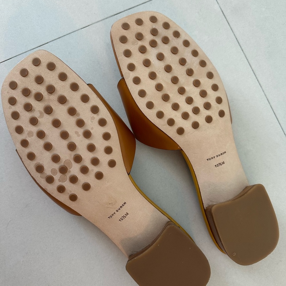 Tory Burch Tan Slide Sandals - Picture 3 of 5